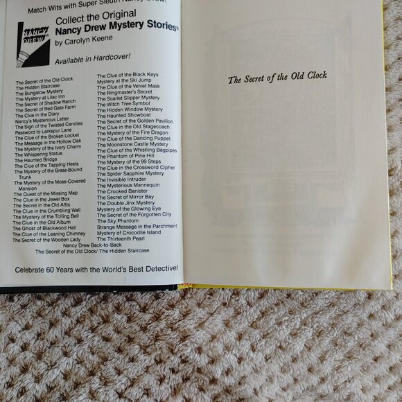 Nancy Drew Mystery Stories The Secret of the Old Clock by Carolyn Keene (Book) - Picture 15 of 16